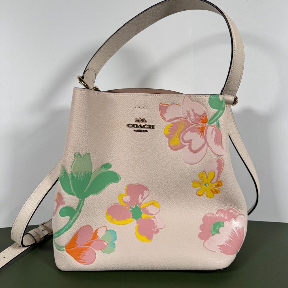 Coach Town Bucket Bag With Mystical/Dreamy Land Floral Print C8609